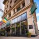 View of the The Local Minneapolis Irish Pub building in Nicollet Mall downtown Minneapolis