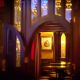 View of the windows at The Local Minneapolis Irish Pub in Nicollet Mall